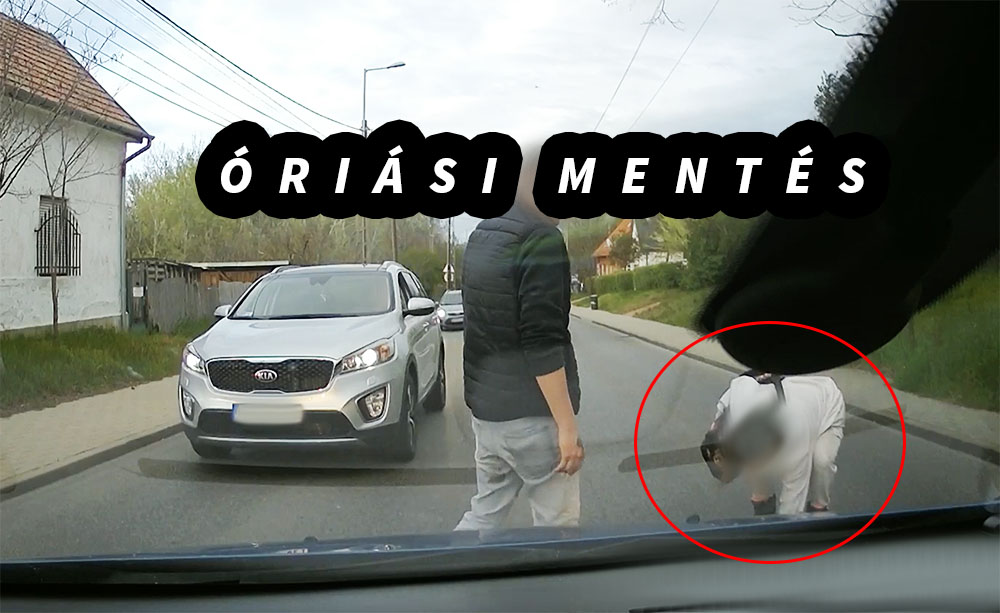 VIDEÓ: Kigurult az autó elé görkorcsolyával! Centiken múlott a gázolás