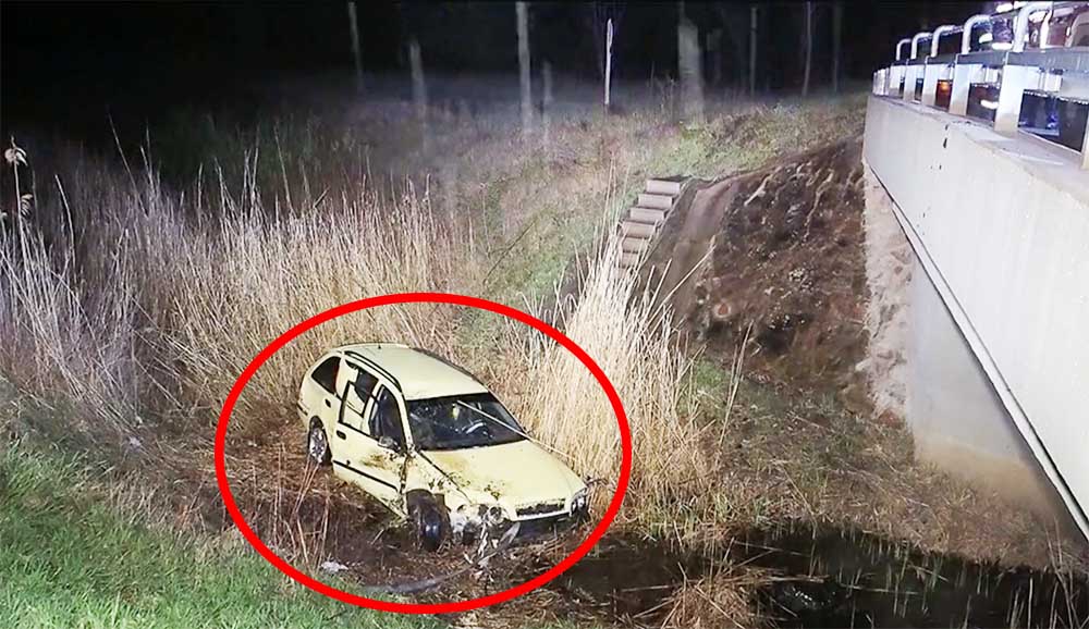 VIDEÓ: Mélybe zuhantak, mert egy őz ugrott eléjük