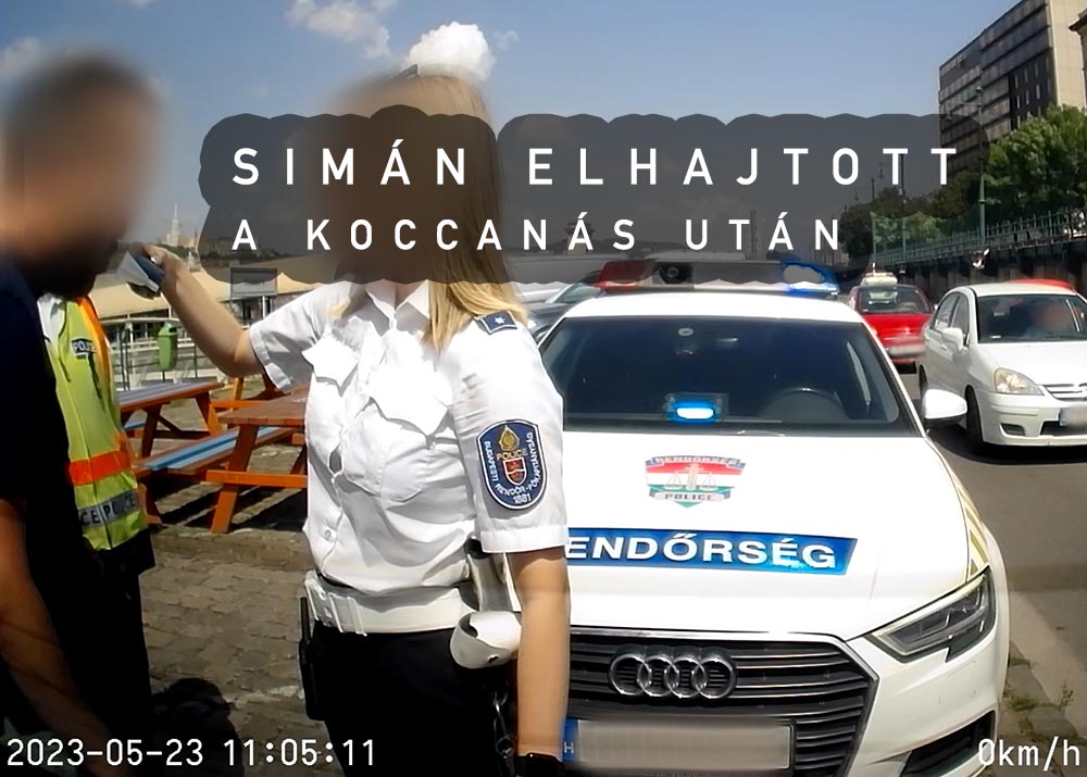 VIDEÓ: Képtelen volt kikerülni az álló Toyotát. Nekiment, majd lelépett a piros Peugeot sofőrje