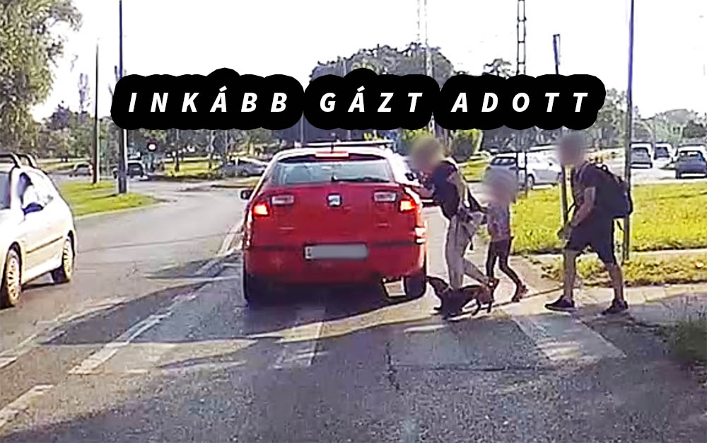 VIDEÓ: Inkább gázt adott, minthogy elengedje a gyalogosokat. Fel is ment a pumpa…