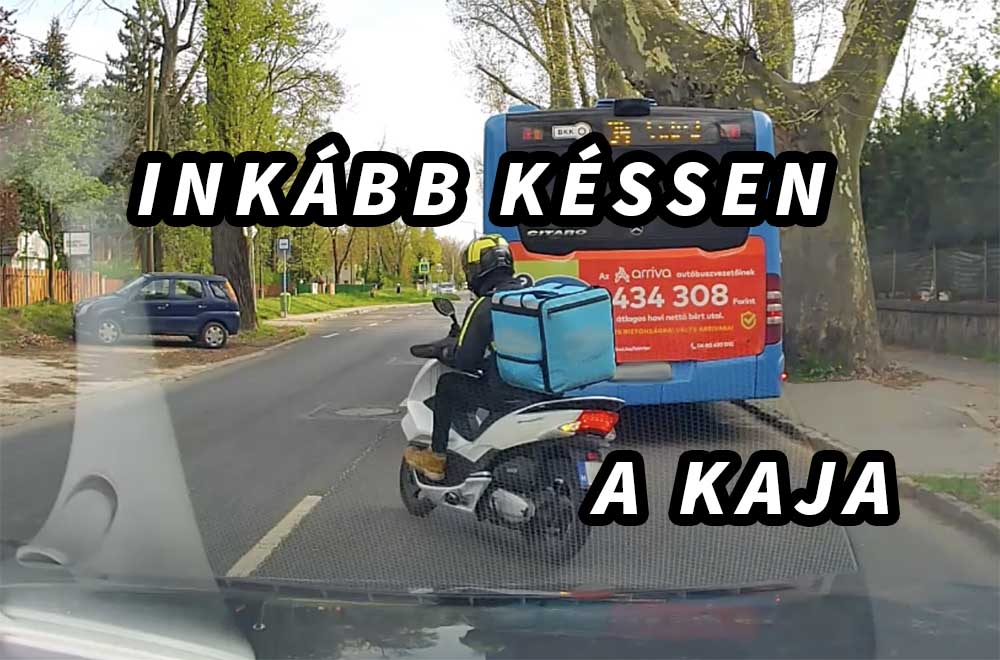 VIDEÓ: Íme egy bevállalós futár, aki időben kiviszi a kaját, amennyiben túléli a fuvart