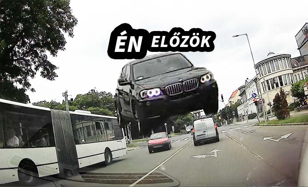 VIDEÓ: Alaposan meglephette a BMW-s az egri közlekedőket