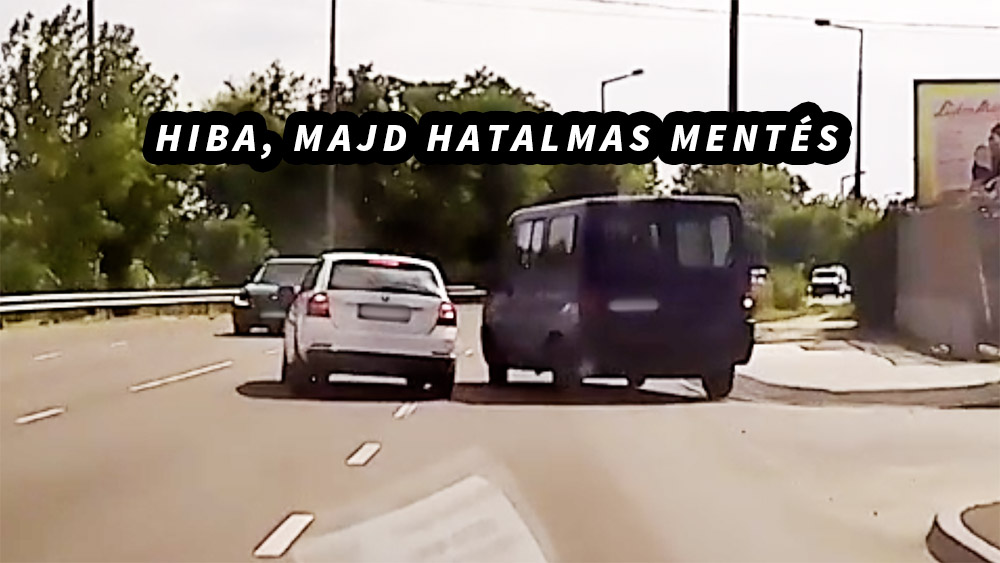 VIDEÓ: Izgalmasra sikerült a sávváltás Miskolcon