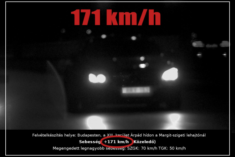 Megint az Árpád híd: 171 km/h-val száguldott. Bemérték