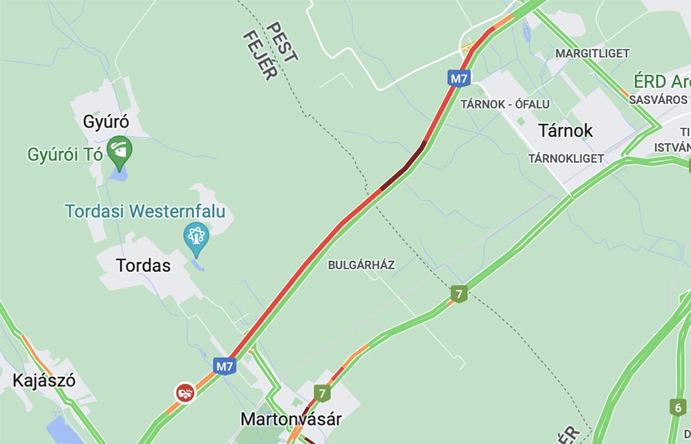 Halálos baleset miatt lezárták az M7-es autópályát