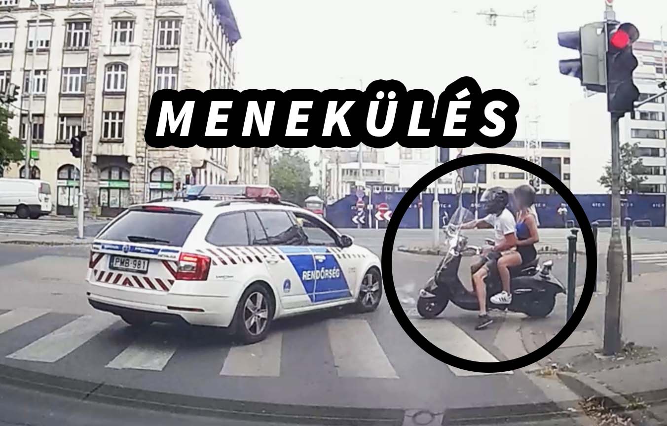 VIDEÓ: Robogóval menekültek a rendőrök elől ketten a 13. kerületben
