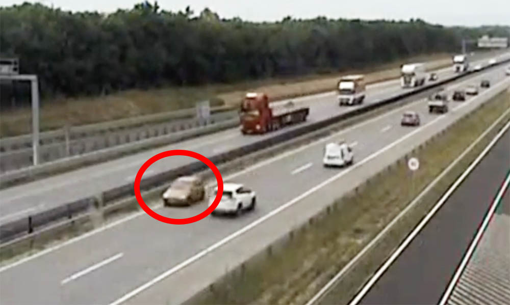 VIDEÓ: Kamionok és autók kerülgették a forgalommal szembe hajtó autóst az M0-son