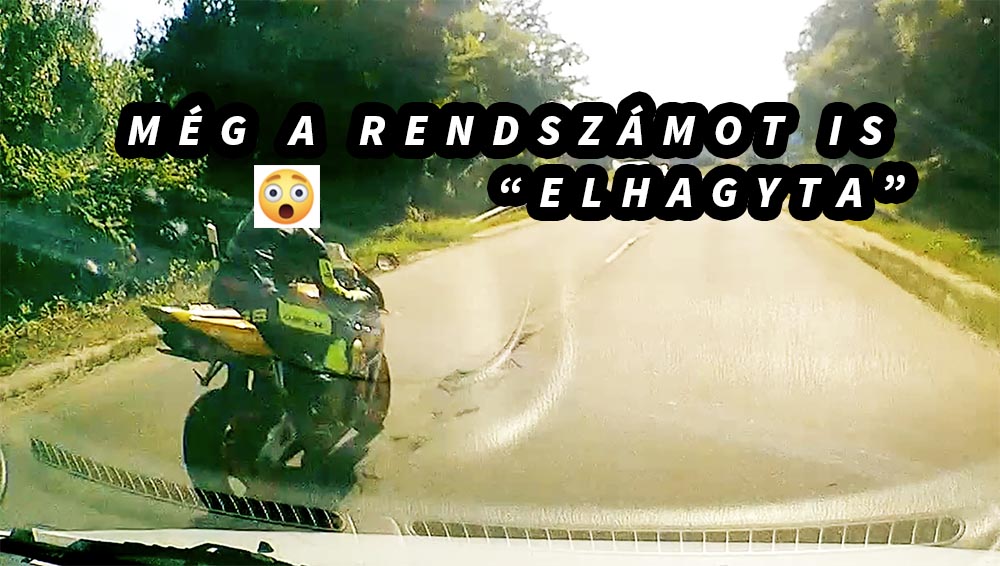 VIDEÓ: Na EZ gyorshajtás! Még a rendszámot is elhagyta