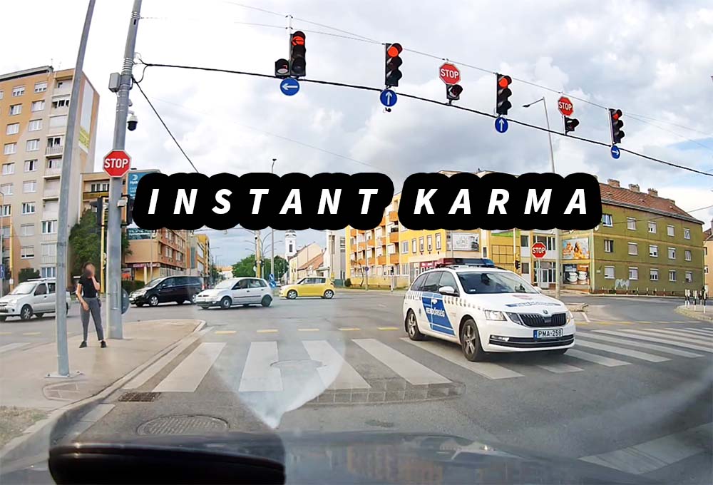 VIDEÓ: Gyorsan elmagyarázták a forgalommal szembe kanyarodó autósnak a problémát