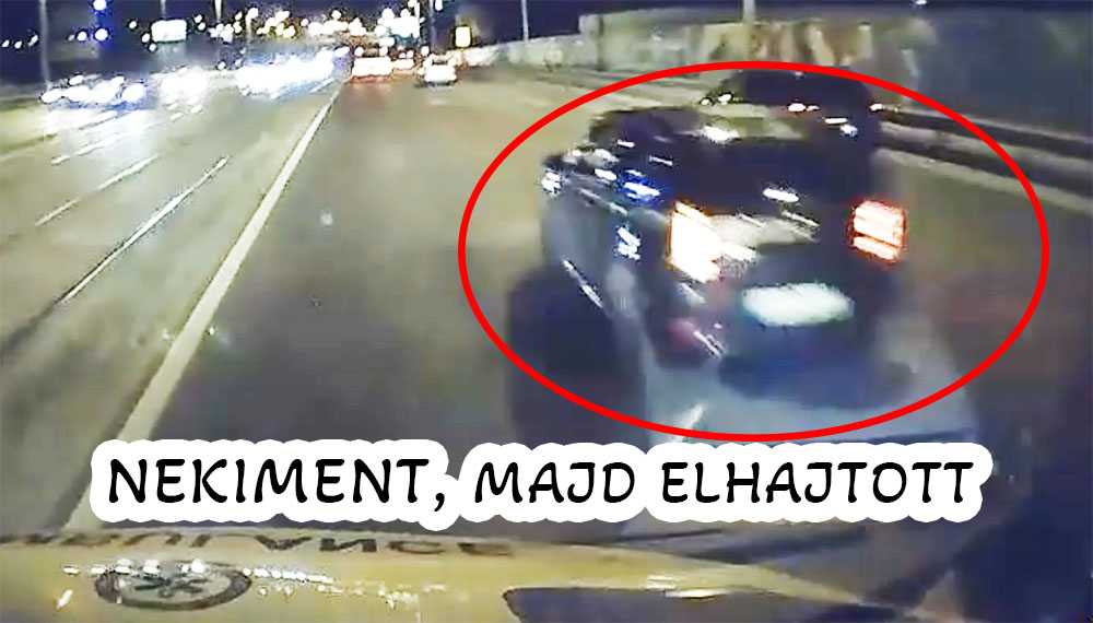 VIDEÓ: Összetörte a mentőt, majd sietett is tovább