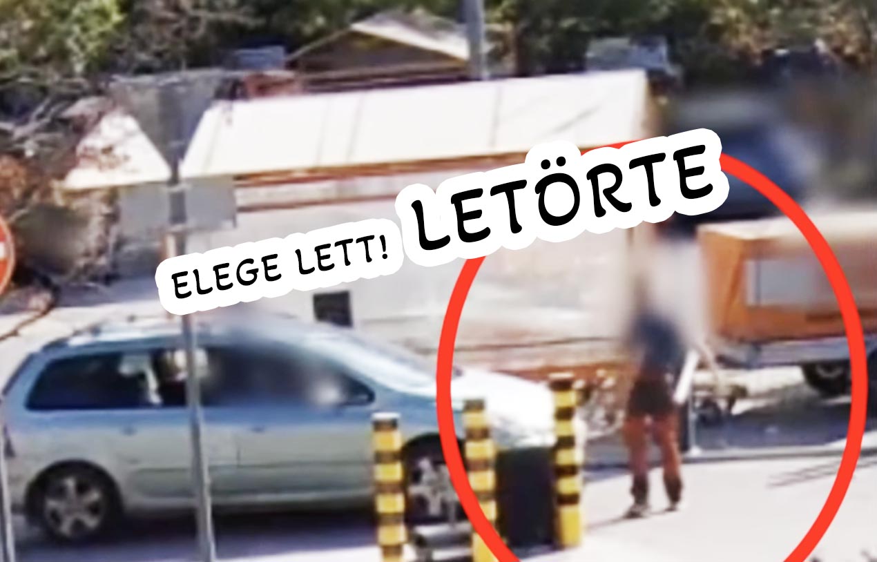 VIDEÓ: Nem nyílt fel a sorompó. Odament és letörte