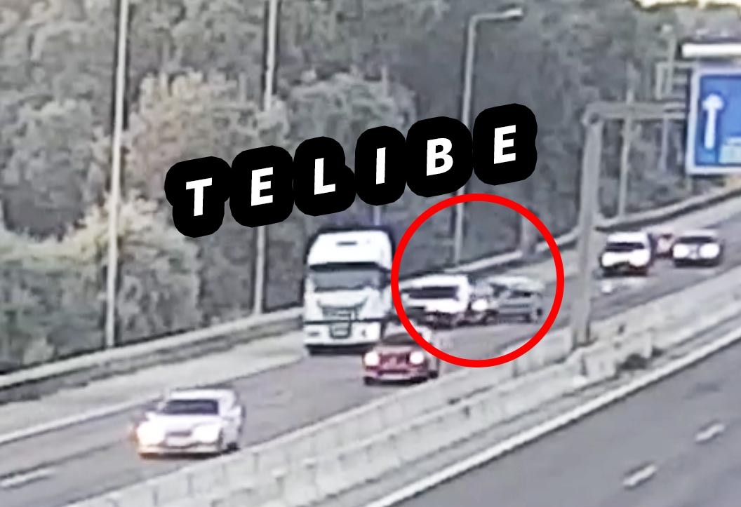 VIDEÓ: Telibe kapta az M5-ön a furgont. Nem vette észre, hogy lassítanak előtte