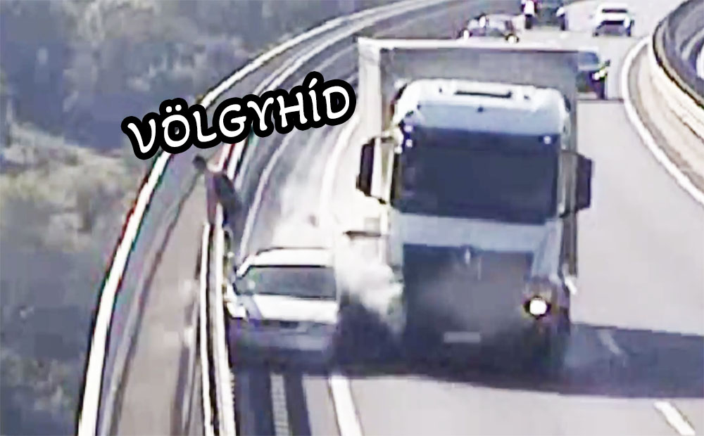 VIDEÓ: Így történt a baleset a Kőröshegyi völgyhídon