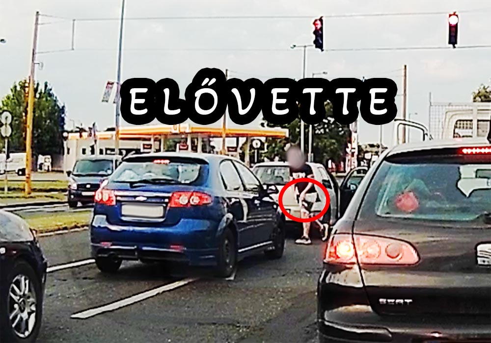 VIDEÓ: Rádudált a Golfra, mert nem indult el a zöldnél, erre elővett valami csúnya dolgot a Golf sofőrje