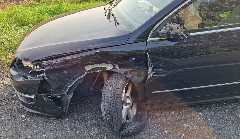 Egy kutya miatt elrántotta a kormányt, ezért okozott balesetet egy autós a 76-os úton