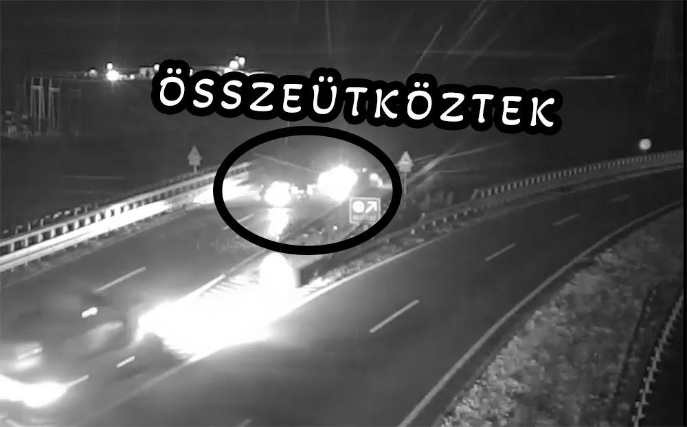 VIDEÓ: Forgolódott kicsit, majd kihajtott egy autó elé. Összeütköztek