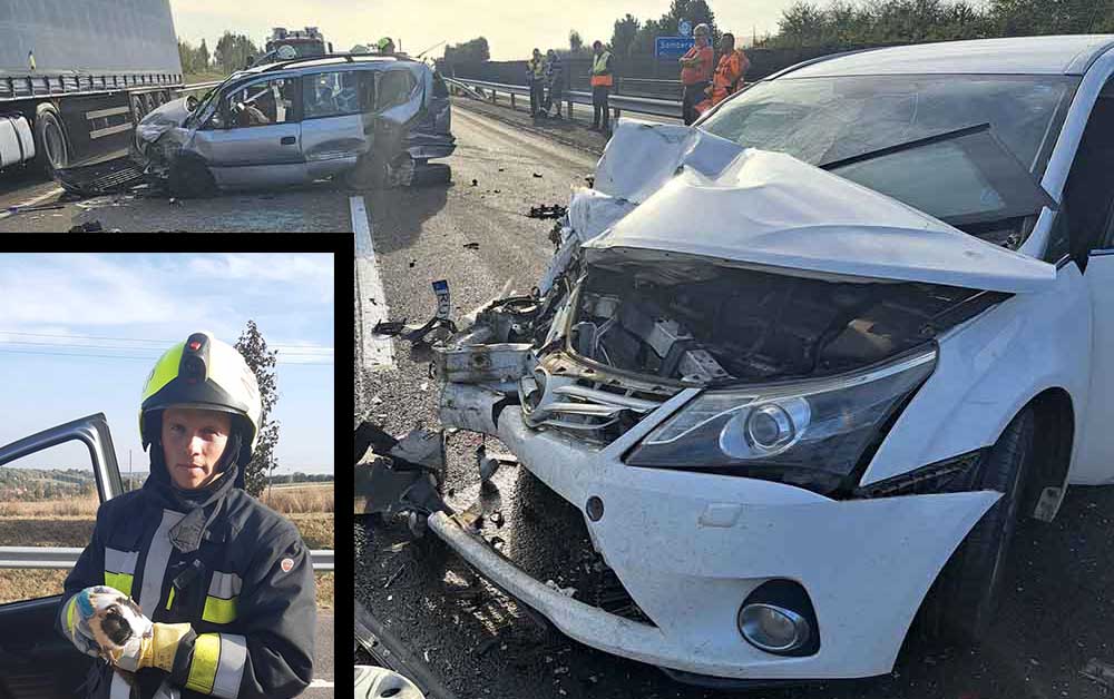 Két kocsi és egy teherautó ütközött az M6-os autópályán. A sérülteken túl találtak egy másik utast is