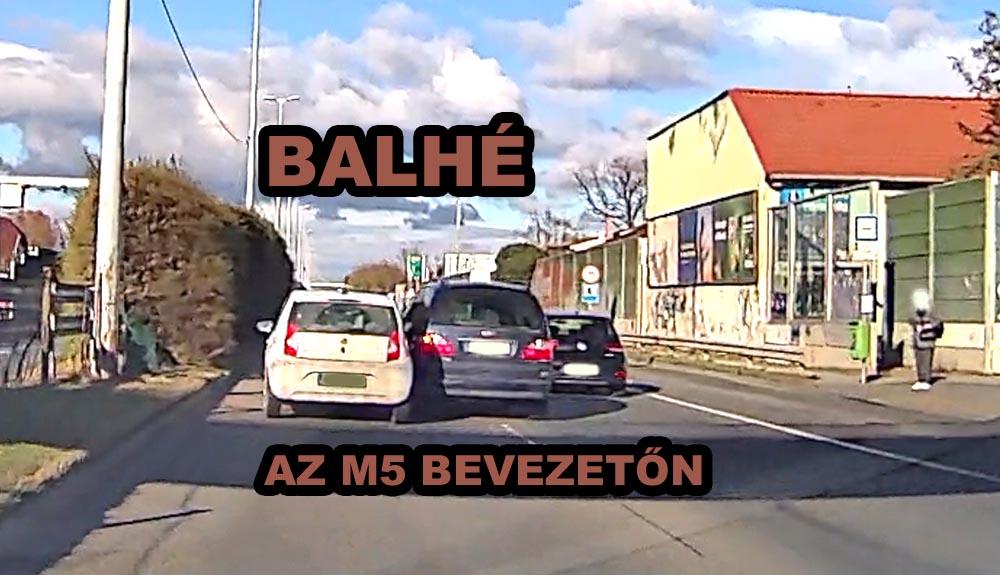 Komoly balhé kerekedett a jobbra tartás hiánya miatt az M5 bevezetőn – VIDEÓ