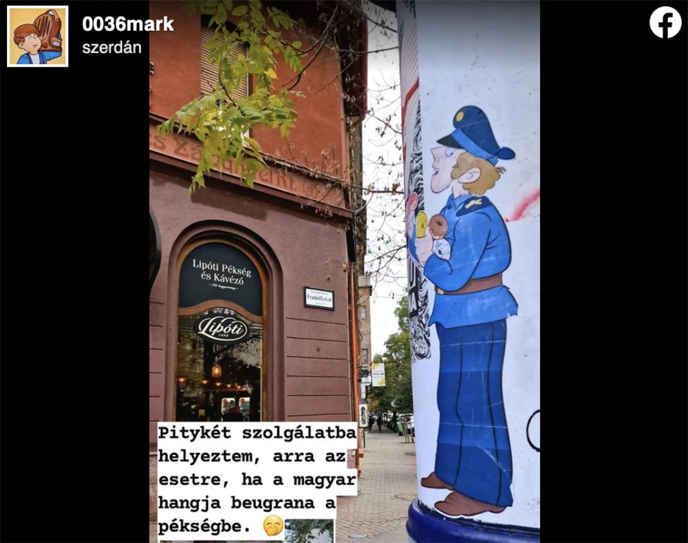 Nem sokáig figyelhette Pityke őrmester Kern Andrást, hogy ne parkoljon a pékség elé