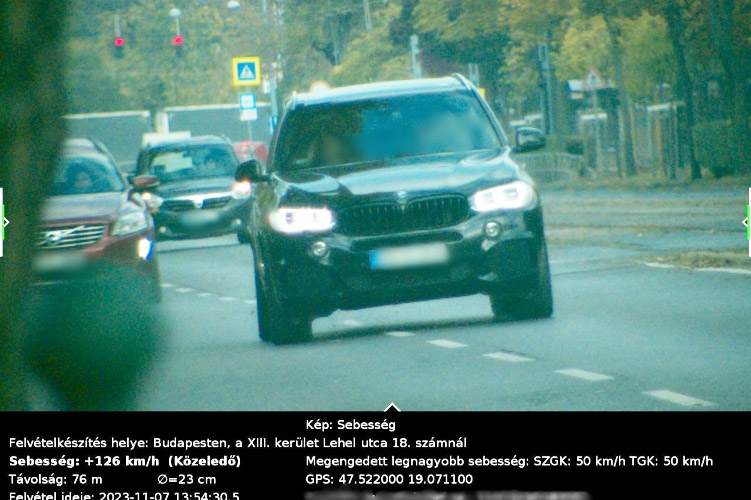 126 km/h-val ő lett a rekorder a Lehel utcában. Közel 2500 autó haladt el a trafibox előtt 1 nap alatt