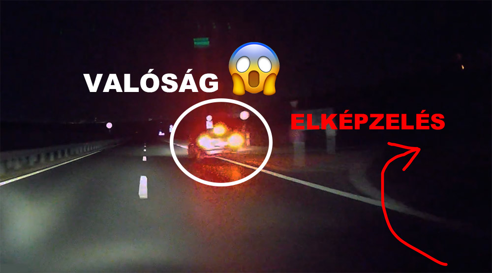 VIDEÓ: Meggondolta magát! Inkább elkaszált egy terelőoszlopot a lehajtónál