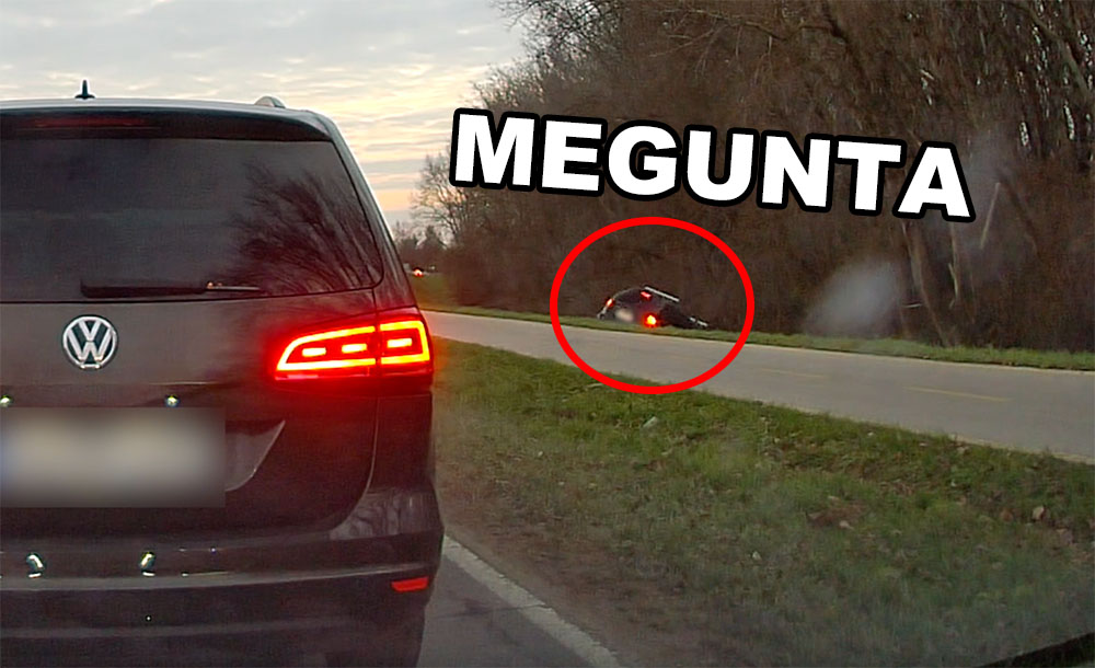 Pofa leszakad: Megszökött a győri dugó elöl a terepjárós – VIDEÓ