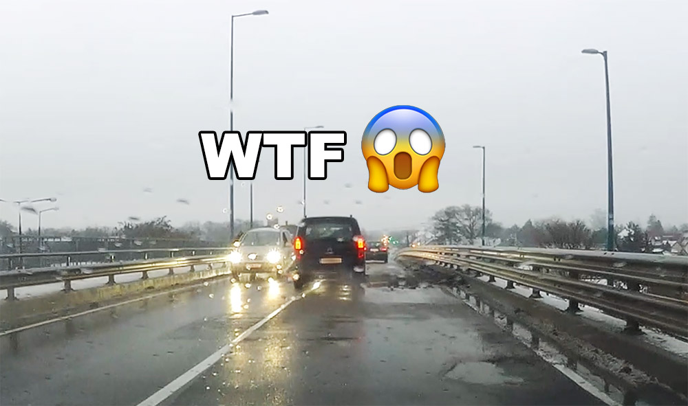 VIDEÓ: Akkora kátyú lett a Csömöri úti felüljárón, hogy a komplett sáv megszűnt