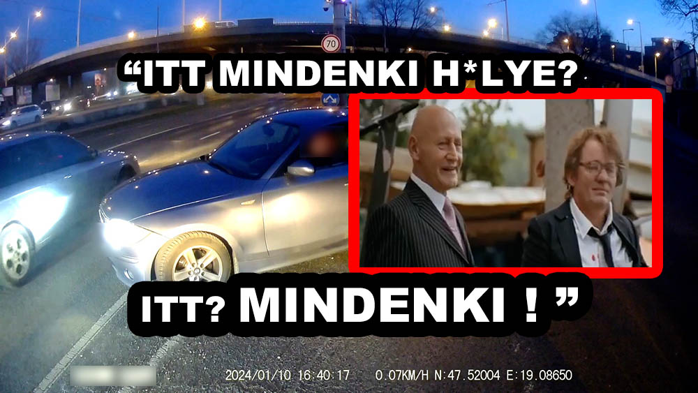 Ufóként jelent meg a BMW-s a Kacsóh Pongrác úton, majd szerencsére meghátrált – VIDEÓ