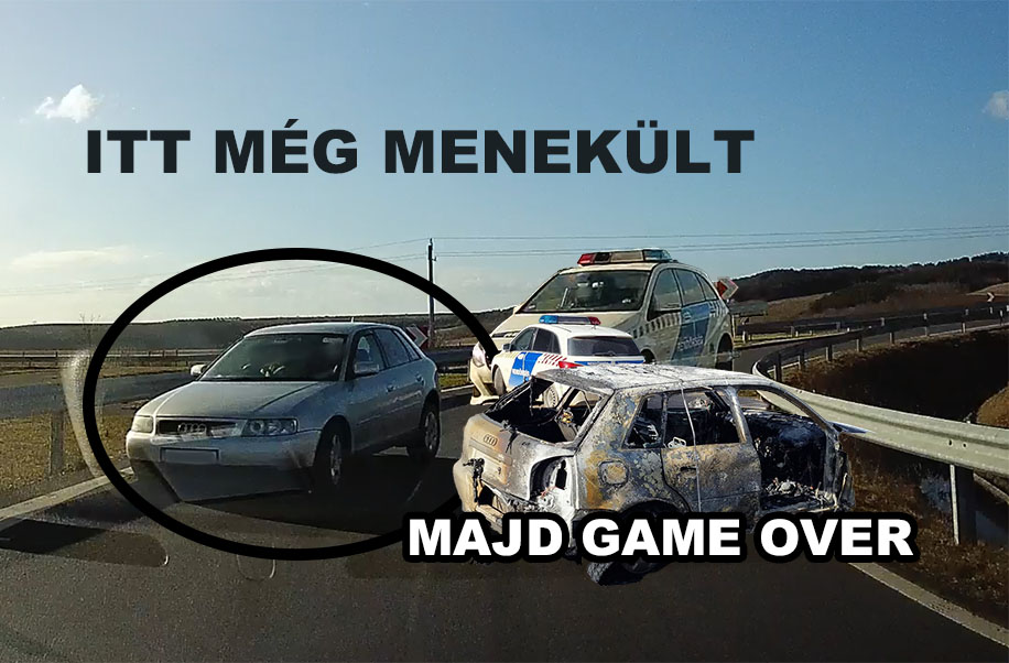 Elfogták azt a sofőrt, akinek kigyulladt az Audija menekülés közben