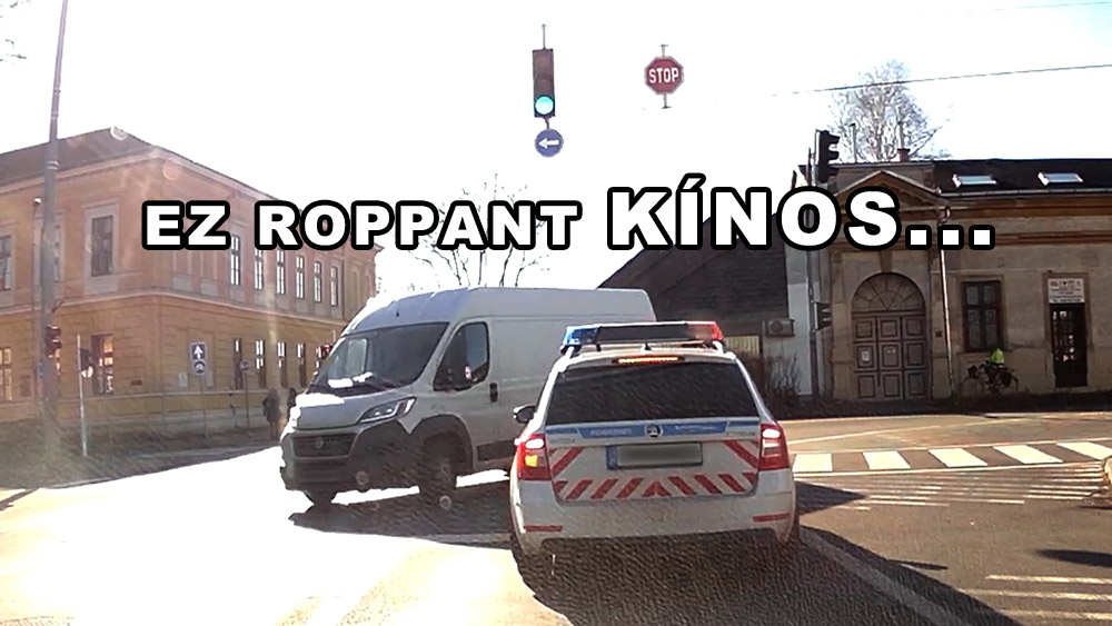 VIDEÓ: Amikor fékez és dudál a rendőr, már érzed a veszted! Pedig ezt olcsón megúsztad…