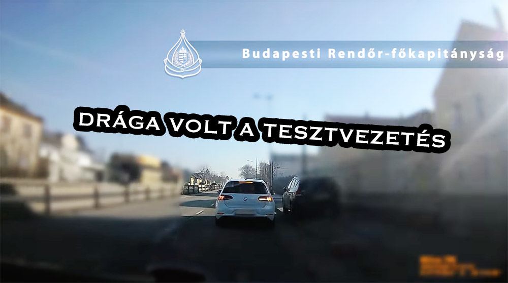 Padlógáz: 50 helyett 122-vel, a rendőrök orra előtt – VIDEÓ
