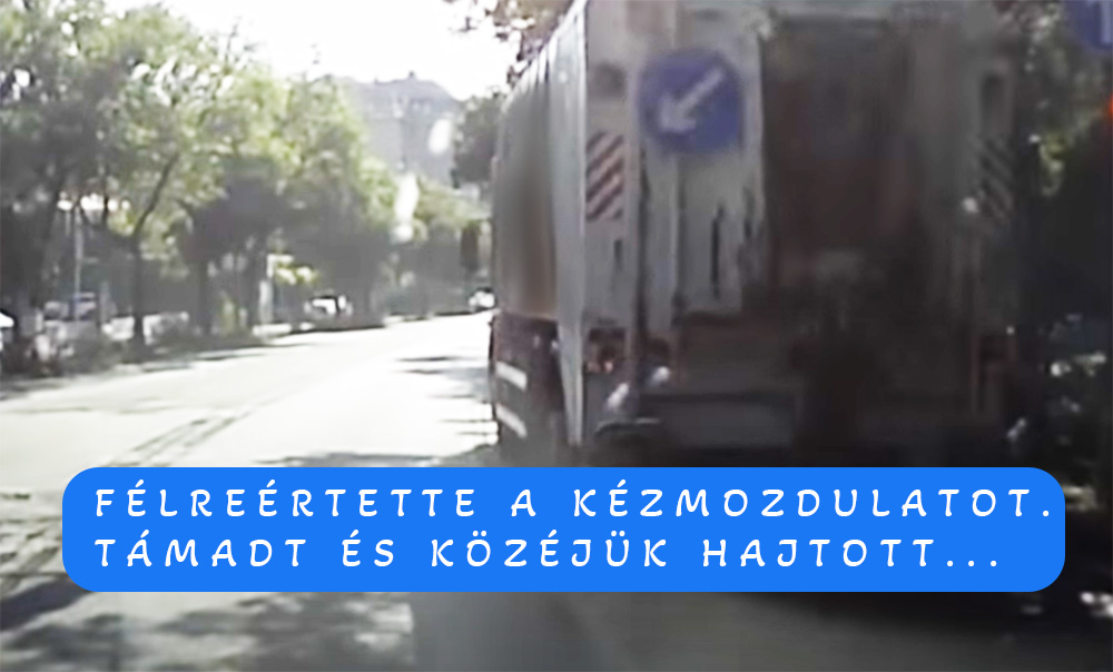 Megtámadta a kukásautó sofőrjét, majd a kukások közé hajtott a dühös férfi egy félreértett gesztus miatt