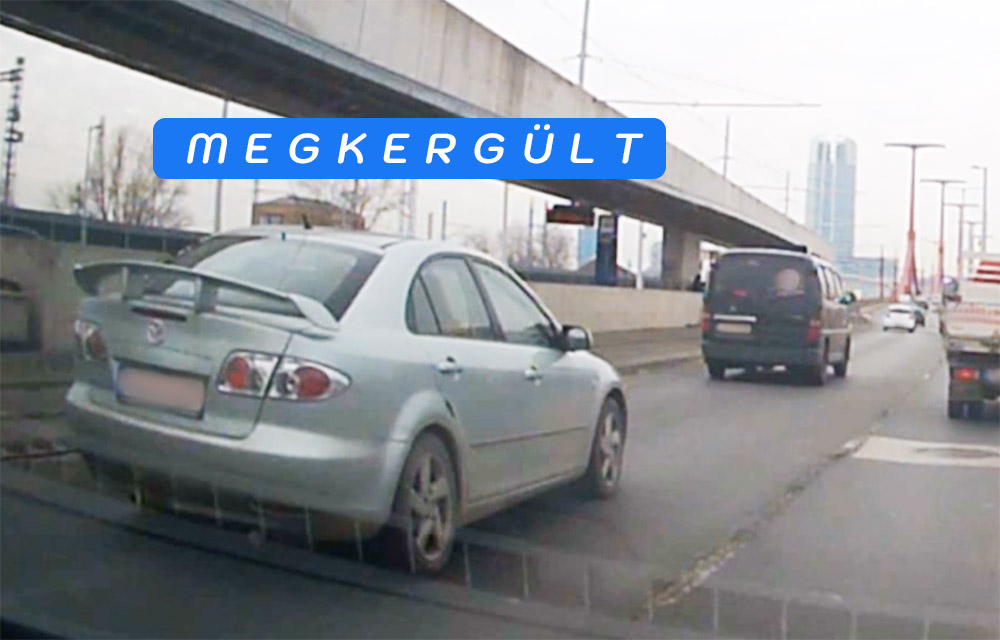Megkergült a Mazda sofőrje a Rákóczi hídon