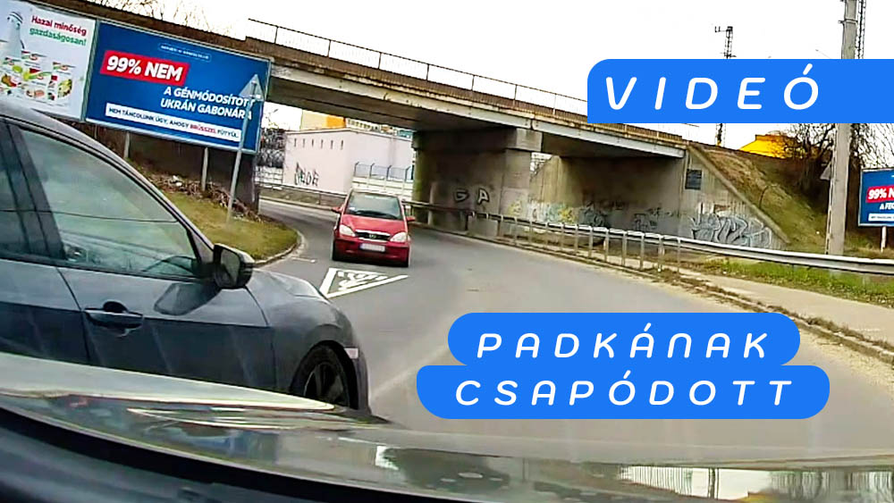 Még a karma is megbüntette a Honda sofőrjét. Padkának csapódott