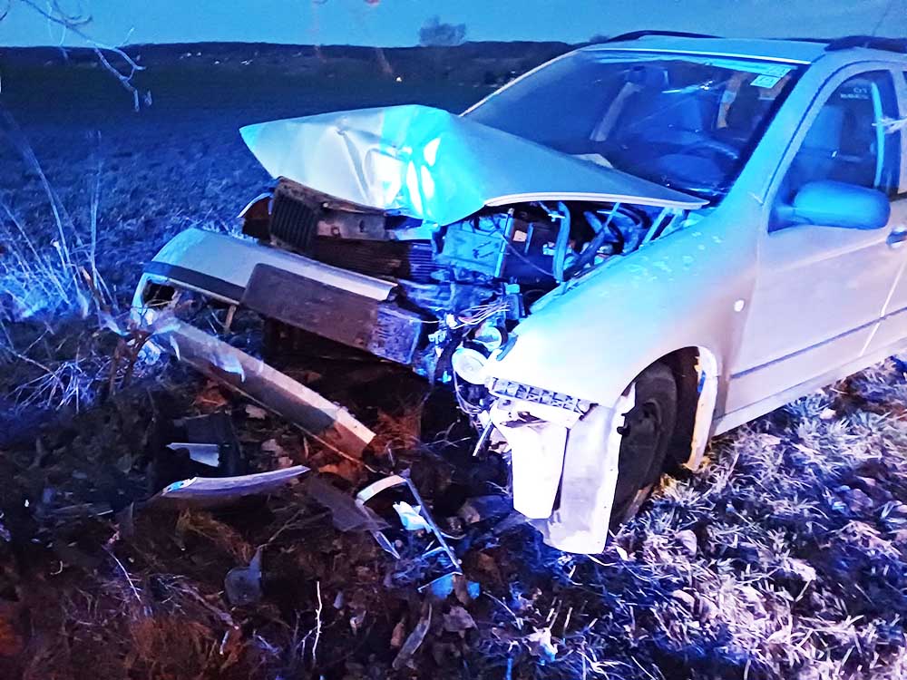 Egy üres, fának ütközött roncsot találtak a csepregi tűzoltók – FOTÓK