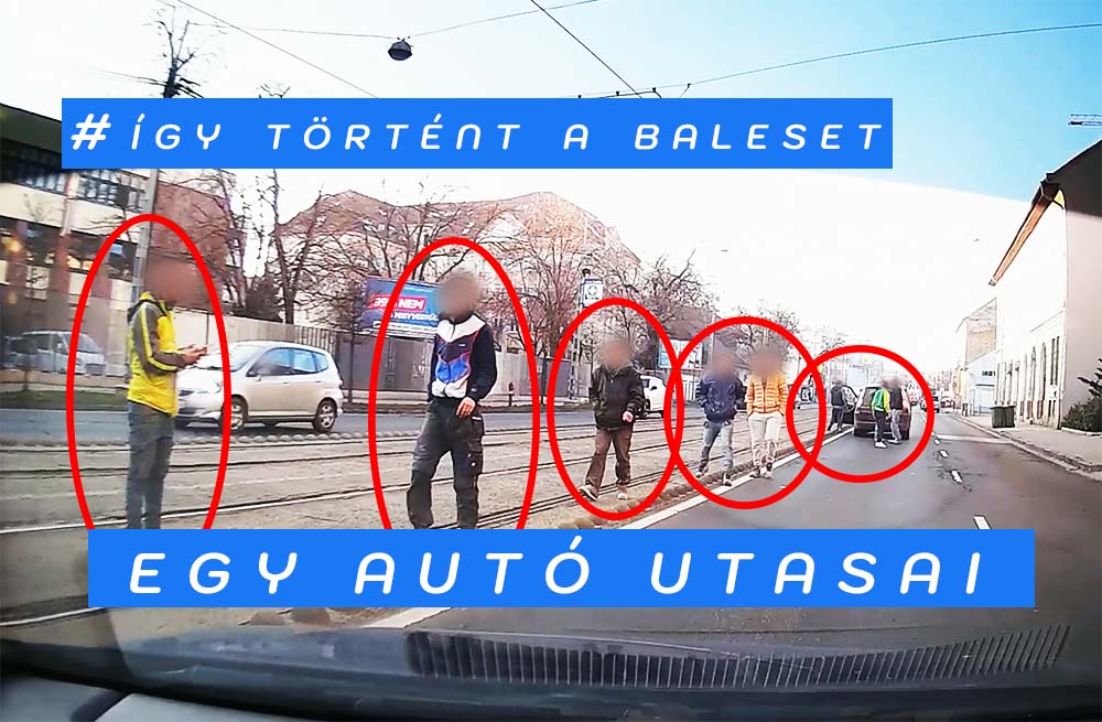 Baleseteztek: Közel egy tucat ember ült az autóban!