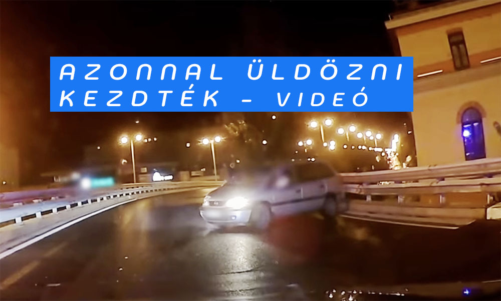 Részegen száguldozott a civil rendőrautó előtt, majd a felüljárón a szalagkorlátnak csapódott