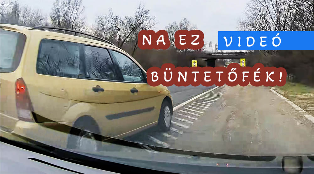 Akkorát büntetőfékezett a Ford sofőrje, hogy ki kellett térni a sávból