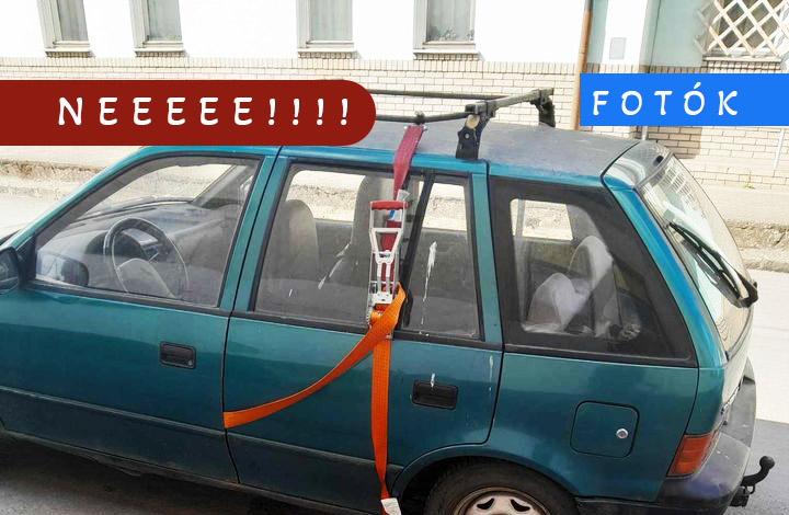 Elképesztő, hogy mit rögzített hevederrel egy kiskunmajsai suzukis