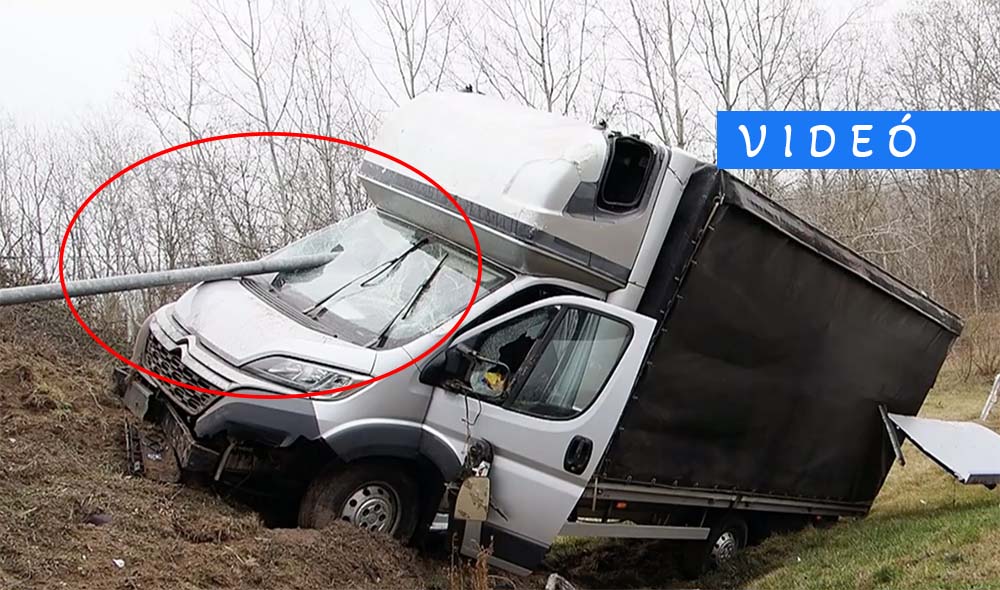 A sofőr feje mellé csapódott be a vascső