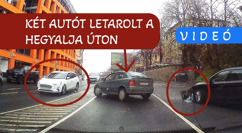 Két autót letarolt a buszsávból érkezett Opel. Éppen rendőrök irányították a forgalmat a közelben