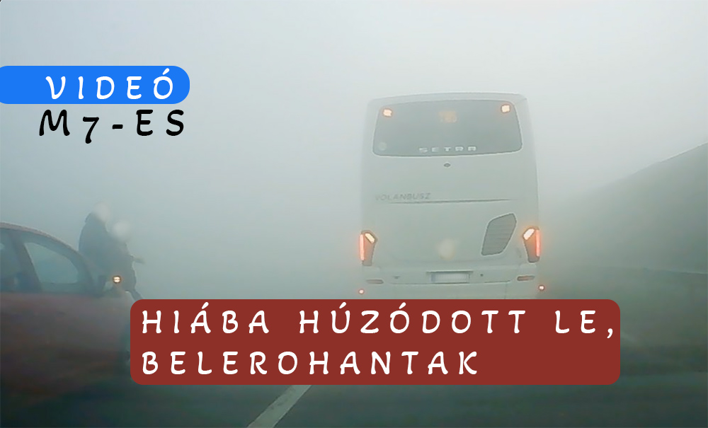 Újabb felvételt kaptunk az M7-en történt múlt heti tömegbalesetről