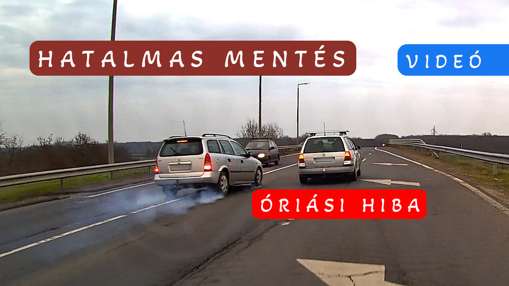 Füstöltek a gumik! Óriásit hibázott a Volkswagen sofőrje, az opeles hatalmasat mentett