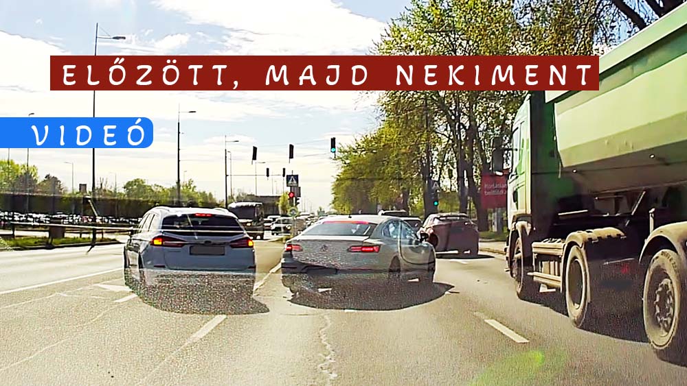 Valamiért megállni már nem tudott, de a forgalomtól elzárt területen sikerült neki előzni