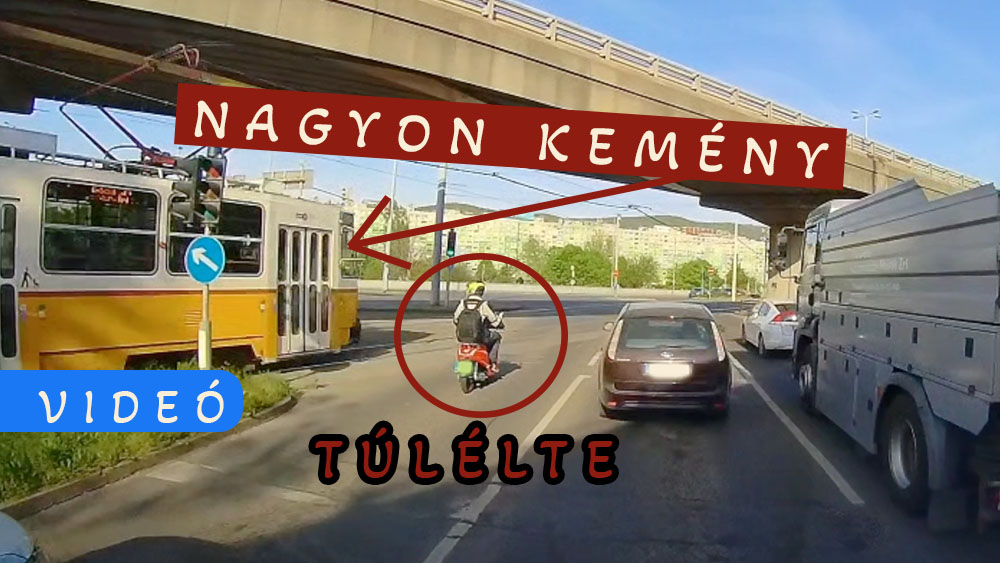 Olyat tett a villamosvezető a Flórián téren, hogy még a videót nézve is megáll bennünk az ütő