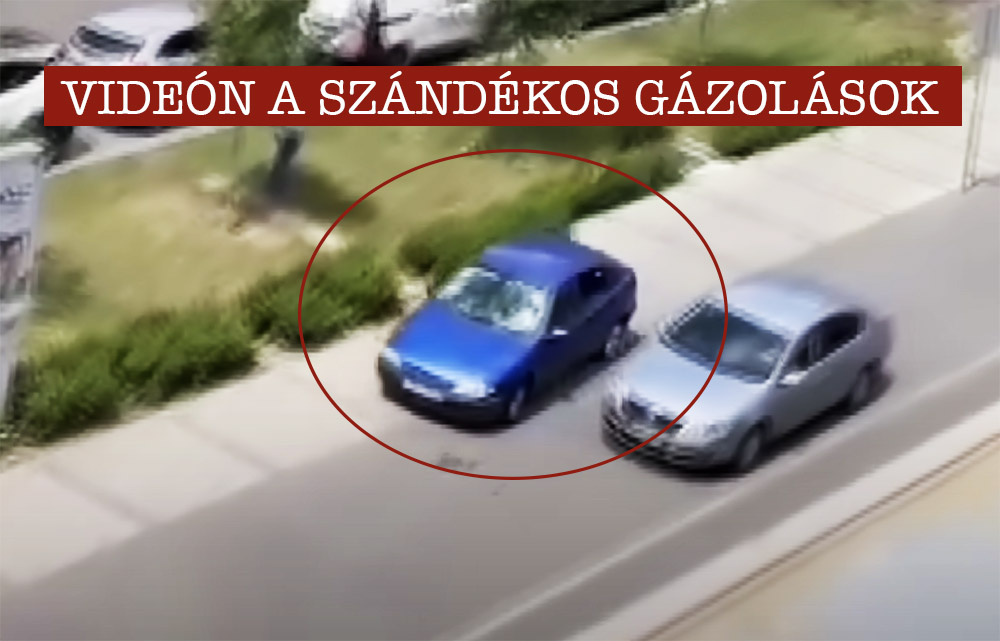 Két embert szándékosan elgázoltak Pécsen. Videó rögzítette