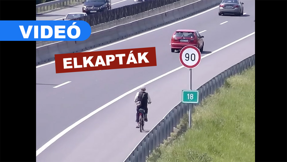 Elkapták a Tour de Hongrie-ról ihletett kapott biciklist, aki az M2-esen eltekert az M0 csomópontig
