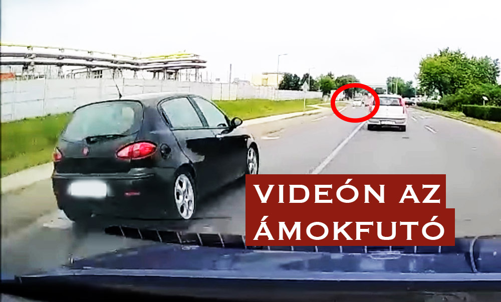 Videón az alfás ámokfutó. Hajszálon múlt a frontális ütközés