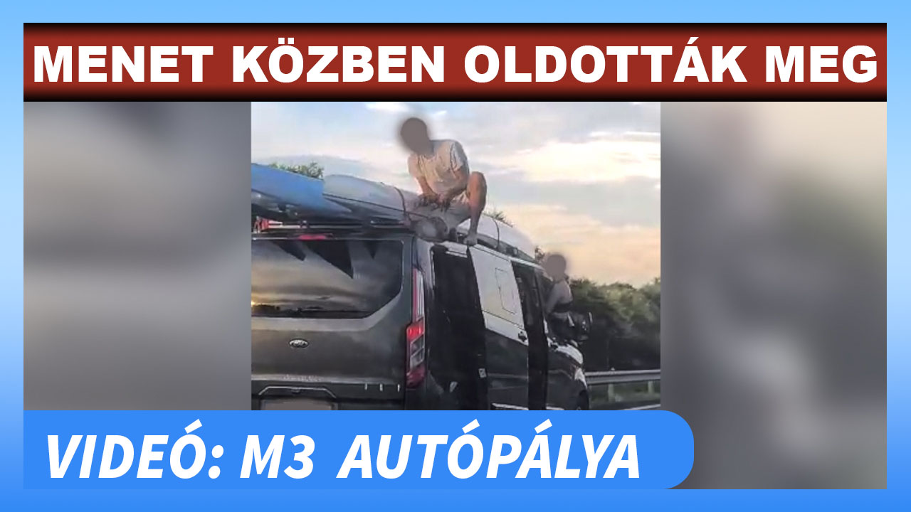 Sajátos módon, menet közben rögzítették a rakományt az M3-ason